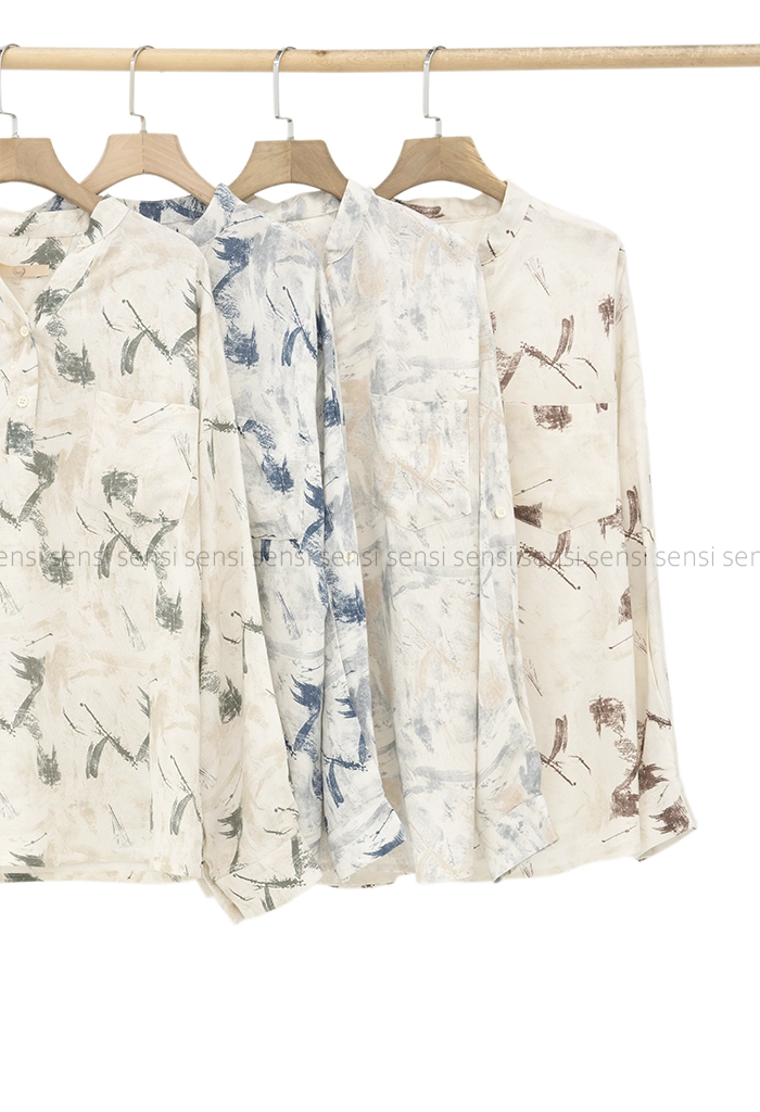 شومیز جلو بسته یقه هفت کد1005312